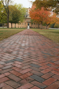 Brick walkway to Wren Building