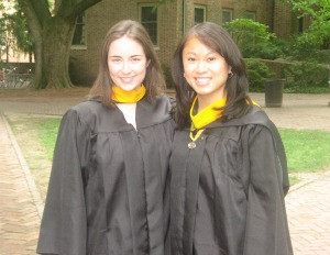 Tina with fellow scholar Jeri Kent '08 at graduation