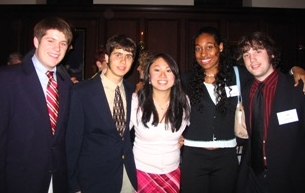 Peter Zimmerman '09, Ben Hurwitz '09, Tina Ho '08, Irene Mathieu '09, Jake Reeder '09