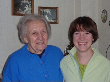 With my grandma Evelina in her apartment in Milan