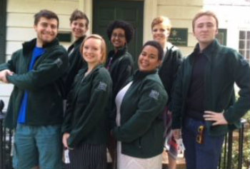 Back row: Aidan, Sora, Bezi, AB and Sinclair. Front row: Lydia and Hannah.