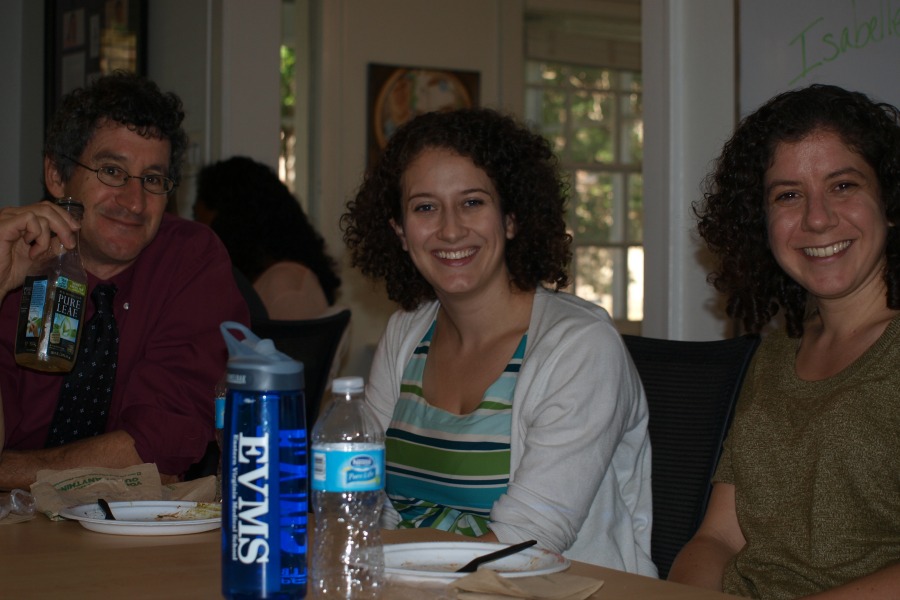 Dan with Alena '12 and Isabelle '11. Dan didn't heed the warnings about the tea.