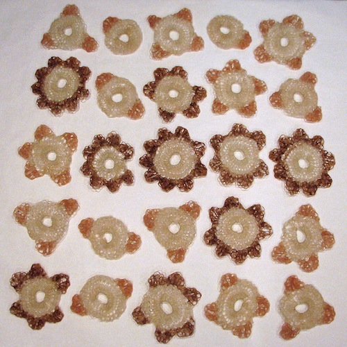 Yvette Kaiser-Smith, 'Pi Organism,' Crocheted fiberglass & polyester resin; 25 units, each approx. 7” in diameter