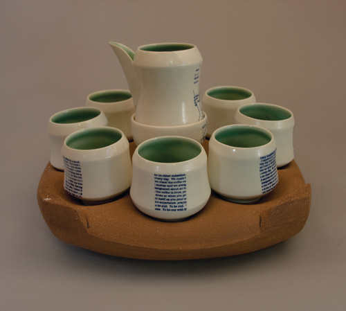 Anna Metcalfe, 'Coffee Set' 2010, Earthenware, Porcelain, screen printed decals 13x13x8