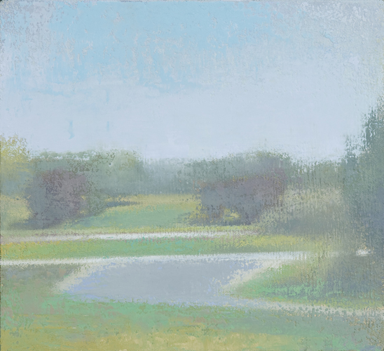 Craig Hood, 'Red Maples' oil on canvas, 10x11 inches
