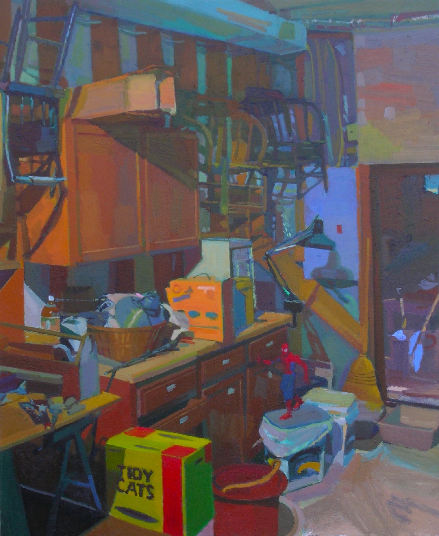 John Lee, The Incredible Shrinking Man #2, Oil on Linen
