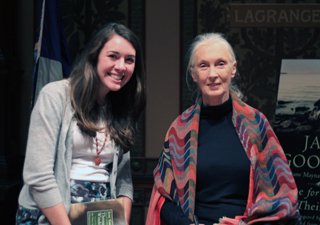 Brittany Fallon and Jane Goodall