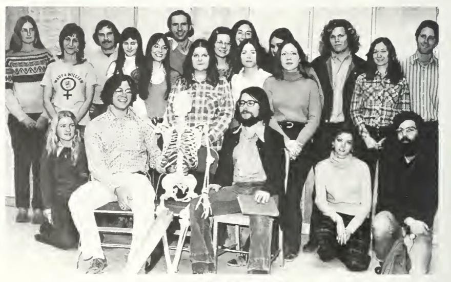 The Anthropology Club, founding class, 1974.