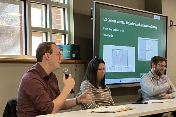 Cyrus Hulen presenting at panel discussion