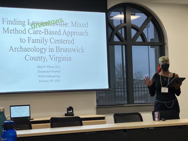 Maia Wilson presenting at the 2026 Graduate Research Symposium
