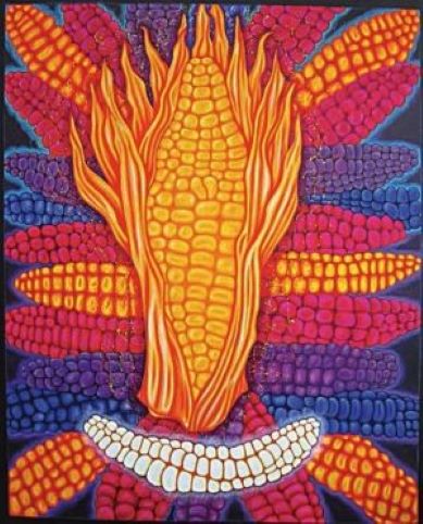 Tanya Álvarez, Humans emerging from maize.