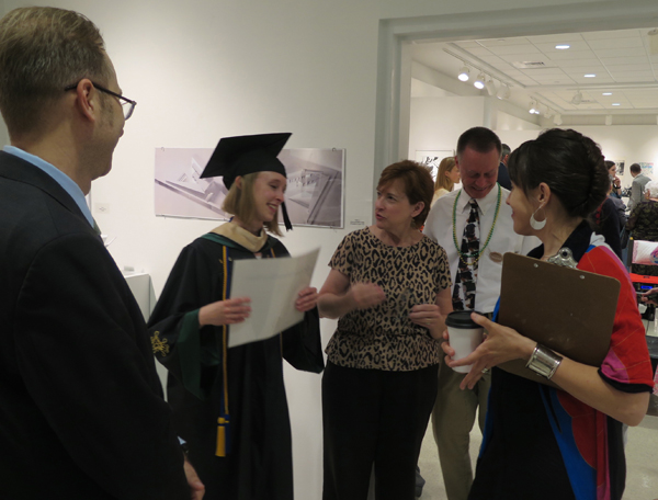 Dani Wallace and Professors Brian Kreydatus and Nicole Santiago
