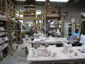 Willliam and Mary's ceramics studio