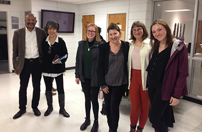 Left to right: Dr. Steven Nelson, Prof. Sibel Zandi-Sayek, Grace Bland, Clara Poteet, Prof. Cristina Stancioiu, Elizabeth Dowker