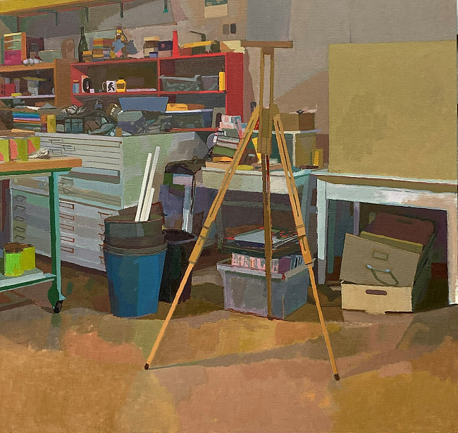 John Lee, Quiet Zoo, 2022, oil on linen, 36 x 38 in.