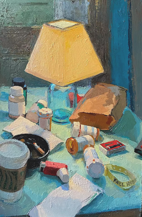 Nikki Santiago, Caregiver, 2019, 19 x 12 1/2 in., oil on panel