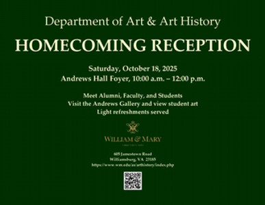 2025 Art &amp; Art History Homecoming Reception