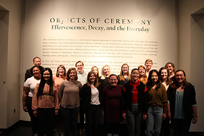 Alan Braddock and Art History students of the Curatorial Project, an inaugural class now offered as part of the Art History Curatorial Studies concentration