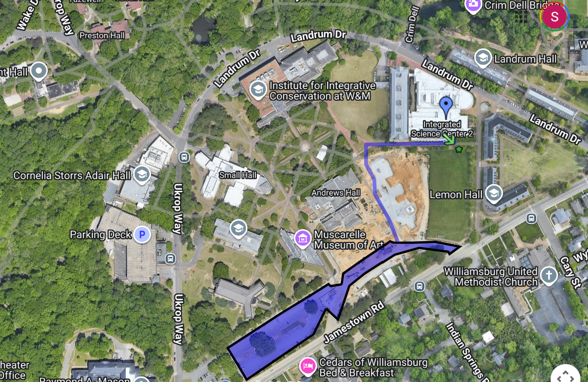 map for weekend parking for the herbarium