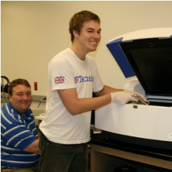 Sean Twigg and TJ FitzGibbon check out the Storm 845.