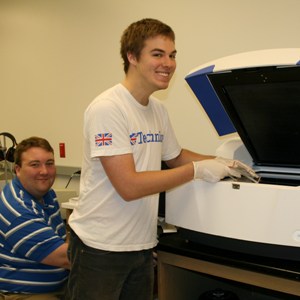 Sean Twigg and TJ FitzGibbon check out the Storm 845.