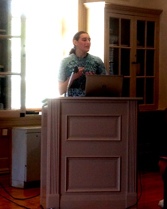 Bernadette Deschaine '17 presents her literature review