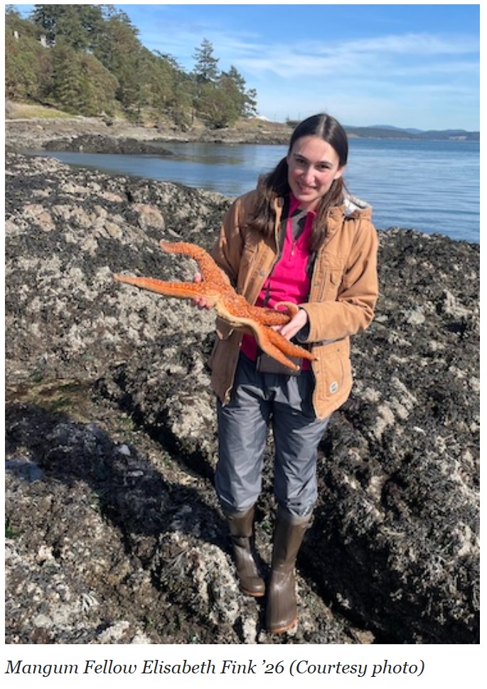 Mangum Fellow Elisabeth Fink ’26 (Courtesy photo)