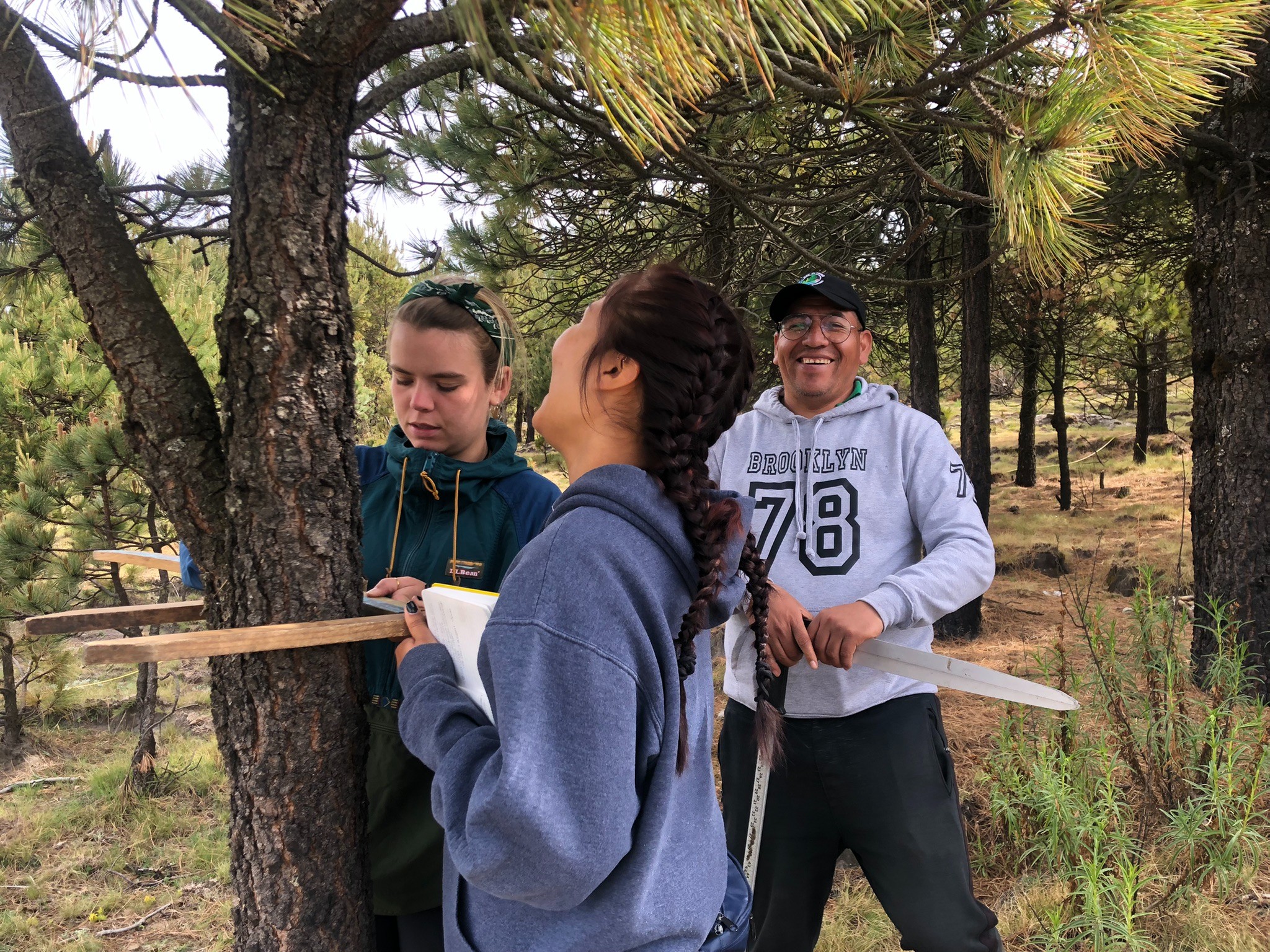 Left to right: Gabriel Martínez Molina (Milpa Alta Biological Monitoring), Bibiana Mirones ’23 (W&M Interdisciplinary Studies), and Jordan Bryant ’23 (W&M Biology).