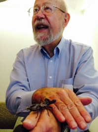 Professor Emeritus Norm Fashing with scorpion