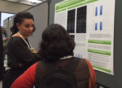 Roni Nagle presenting her poster at the 2015 ASCB conference
