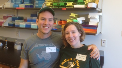 Eric Yttri ‘04 and Jenny Yttri ’05 at the 2014 Biology Open House