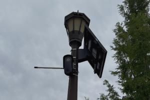 Image of flock camera mounted on lamp post.