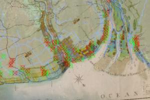 Example of a historic land parcel that has been digitized and georeferenced.