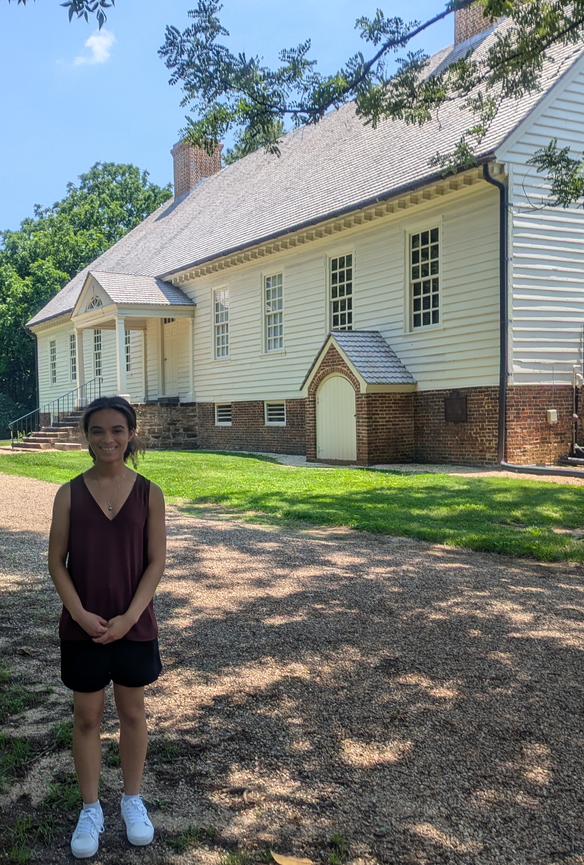 Cadence Hodge '29 served as a Woody intern with Preservation Virginia both in its Richmond headquarters and at Smith's Fort in Surry, VA. (Courtesy photo)