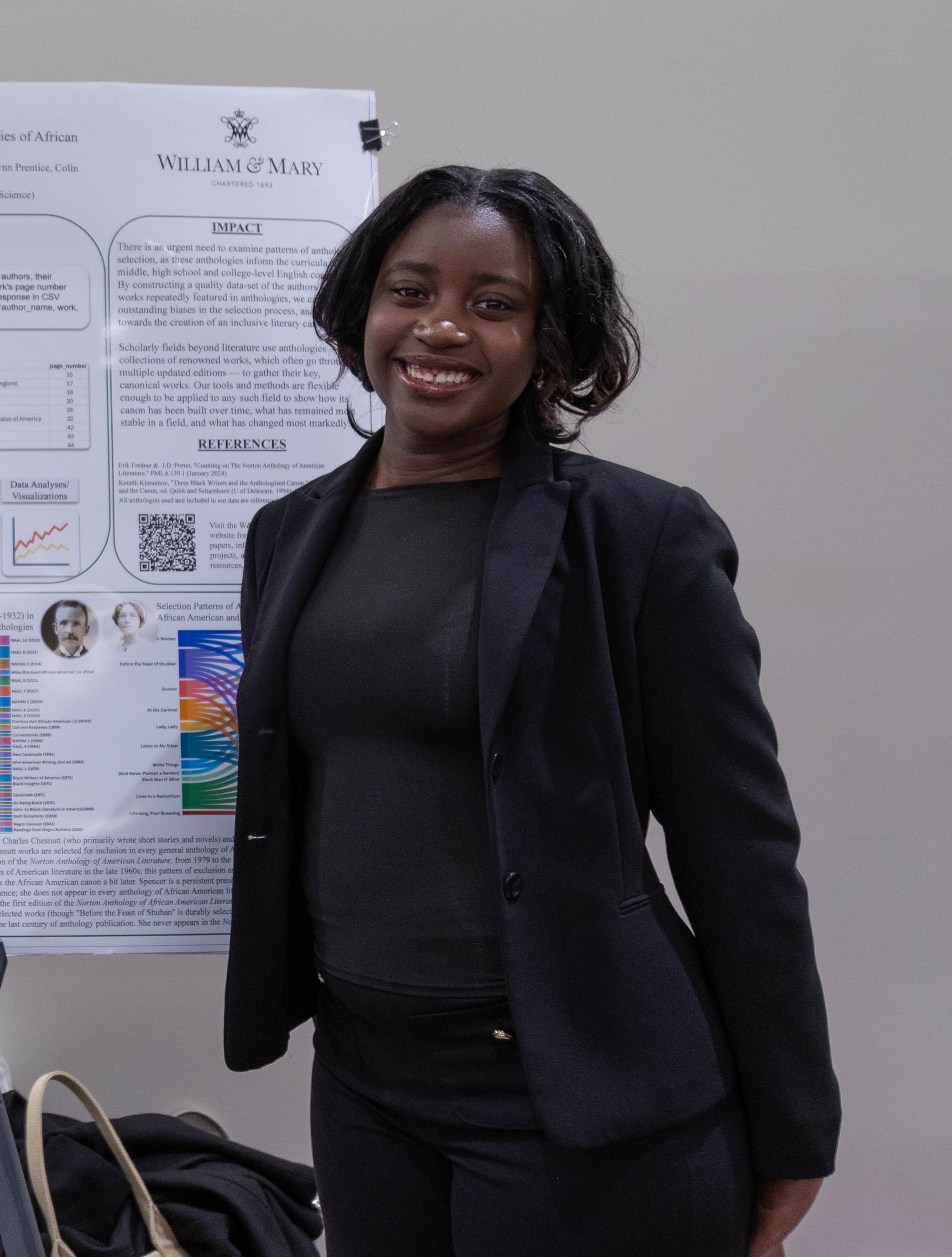 Cooper, pictured here presenting research at the Virginia State Capitol in Richmond last February, uncovered the history of Amblers House during her internship with the Virginia Racial Healing Institute. (Photo by Tess Willett)