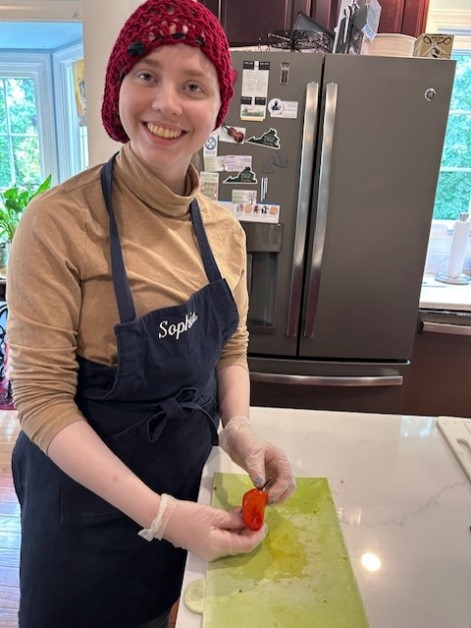 Sophomore Sophia Curlee investigates culinary history, sustainable agriculture, and local education during her Sharpe Action Research Internship with Jolly's Mill Pond. (Courtesy photo)