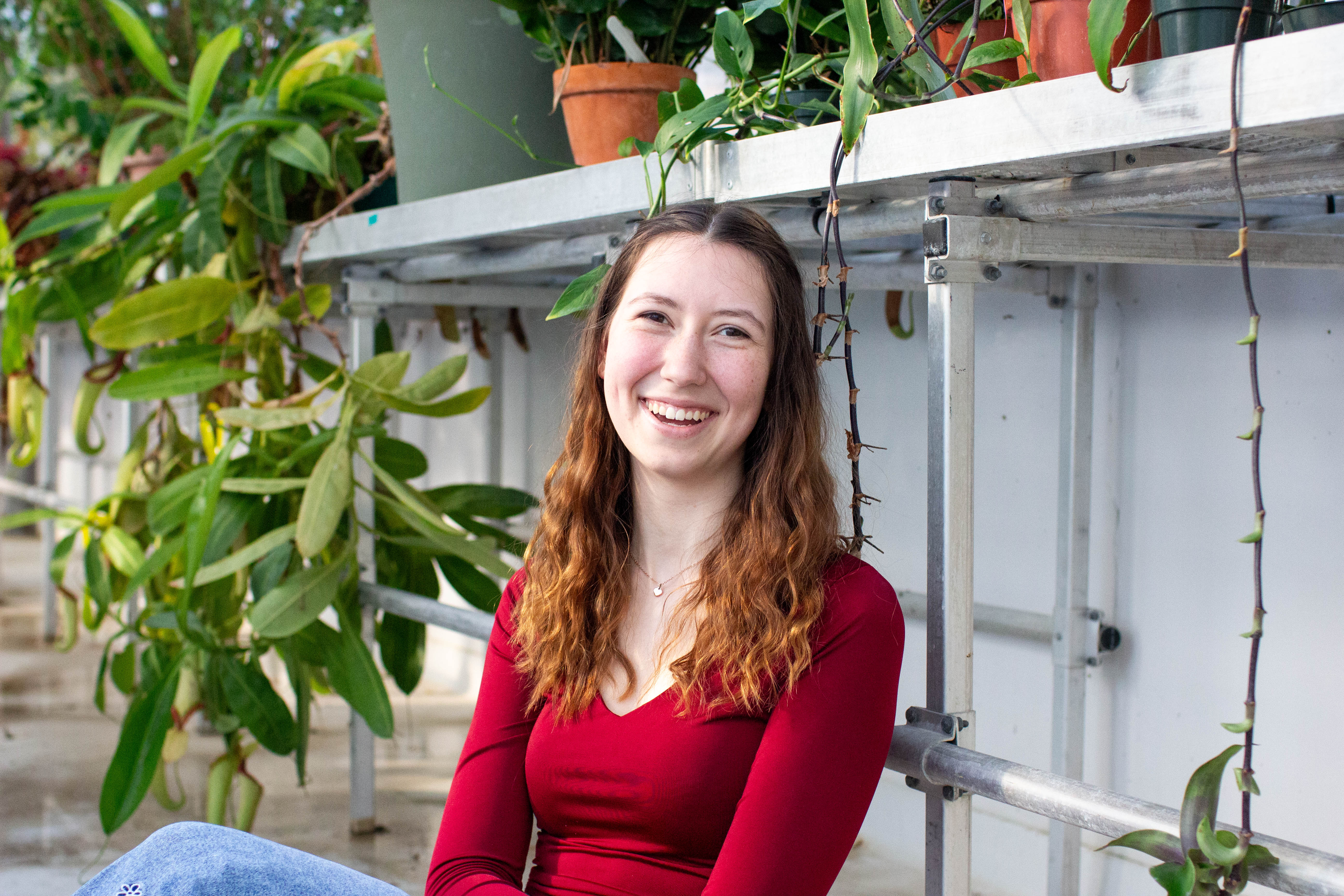 Cunningham’s work was funded by a Charles Center Honors Fellowship and focuses on the hybridization, or crossbreeding, of plants due to climate change. (Photo by Tess Willett)