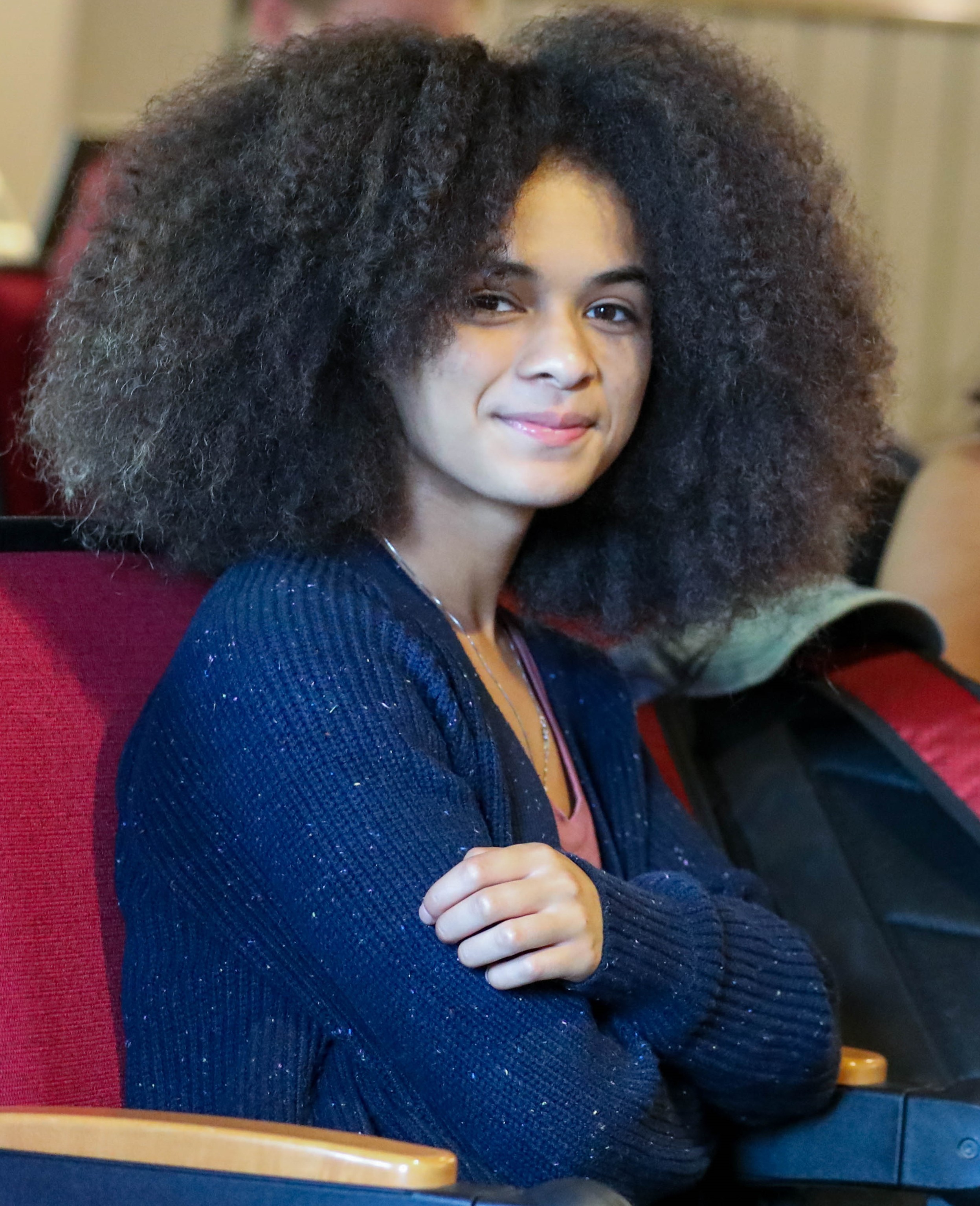 Woody intern Cadence Hodge '28 is on a mission: "I believe understanding history and culture is crucial to moving forward and being able to appreciate the world, and I want to make opportunities for that understanding more accessible." (Photo by Emmanuel Sampson)