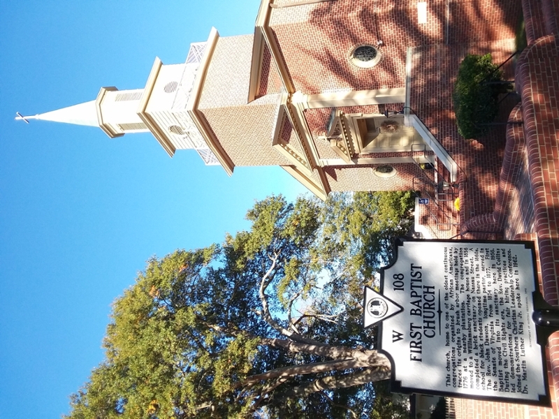 Williamsburg's First Baptist Church is among the oldest African American churches in the country. (photo by Ted Maris-Wolf)