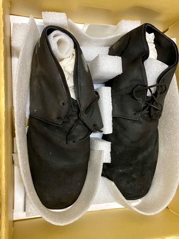 Among Donovan's favorite items from her summer research were a well-preserved pair of 18th-century leather shoes.