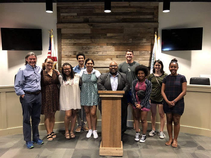 Reverend Dukes with Study Away students