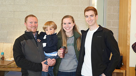 Bill McNamara and son and Jill Williamson ‘16 and Isaac Alty ‘16