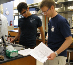 Students working with pH meters in teaching labs