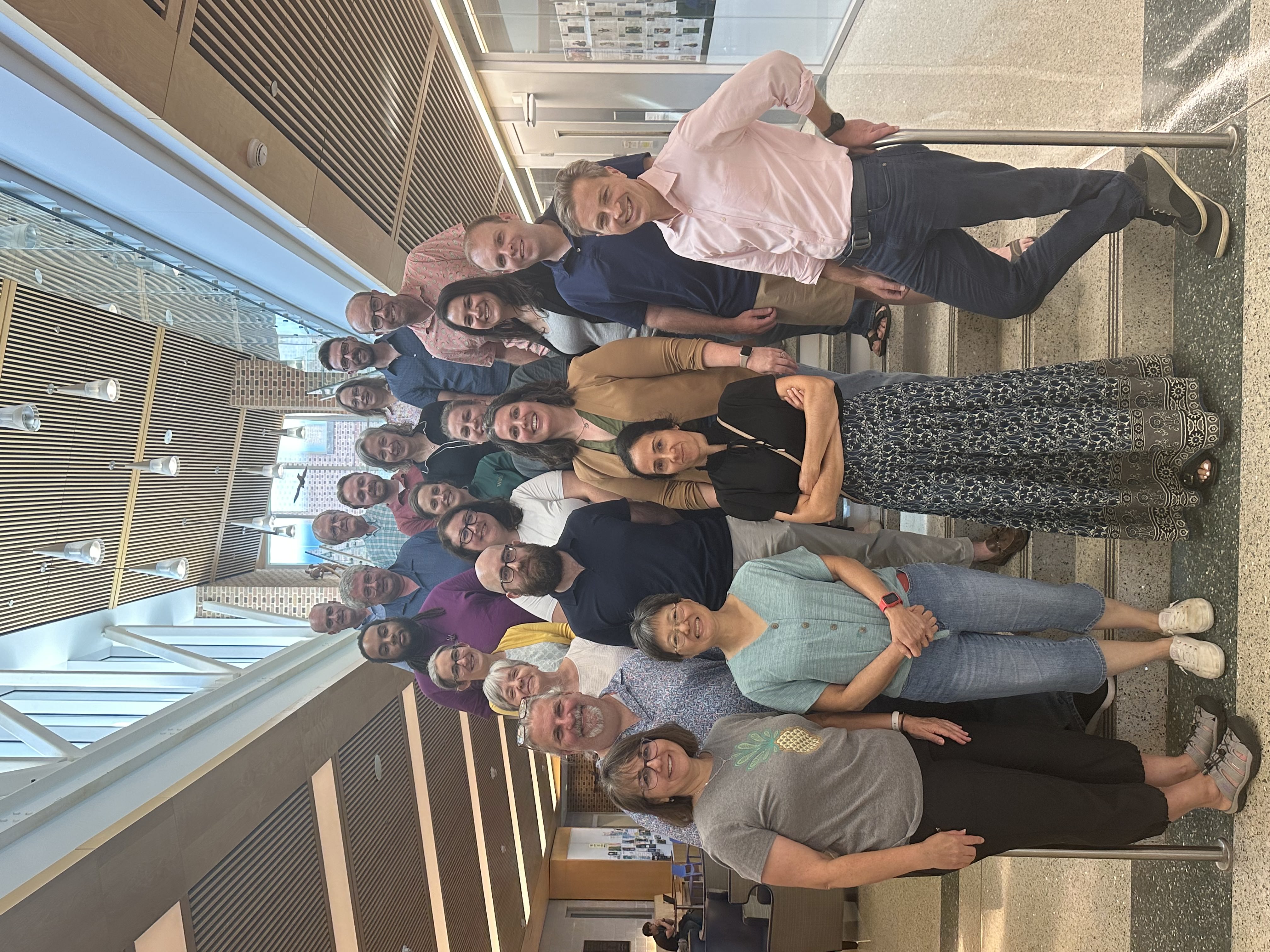 Faculty photo group 2025. The following people are not pictured: Nicole Freeland, Janet Hopkins, William McNamara, Robert Pike, David Thompson, Mauro Tiso