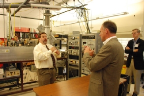 J.C. Poutsma (left) and Former Governor Tim Kaine