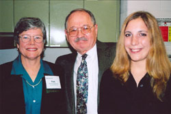 Patti and Marshall with our first recipient of the Patricia Pound Barry Chemistry Scholarship, Rebecca Plummer.