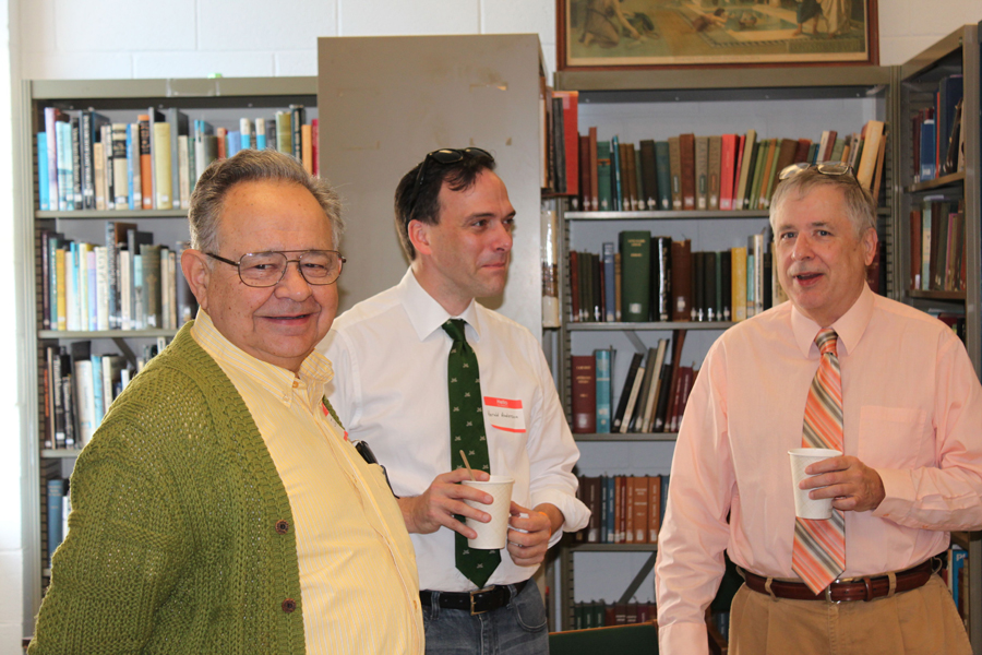 Profs. Baron and Oakley with Harald Anderson '89