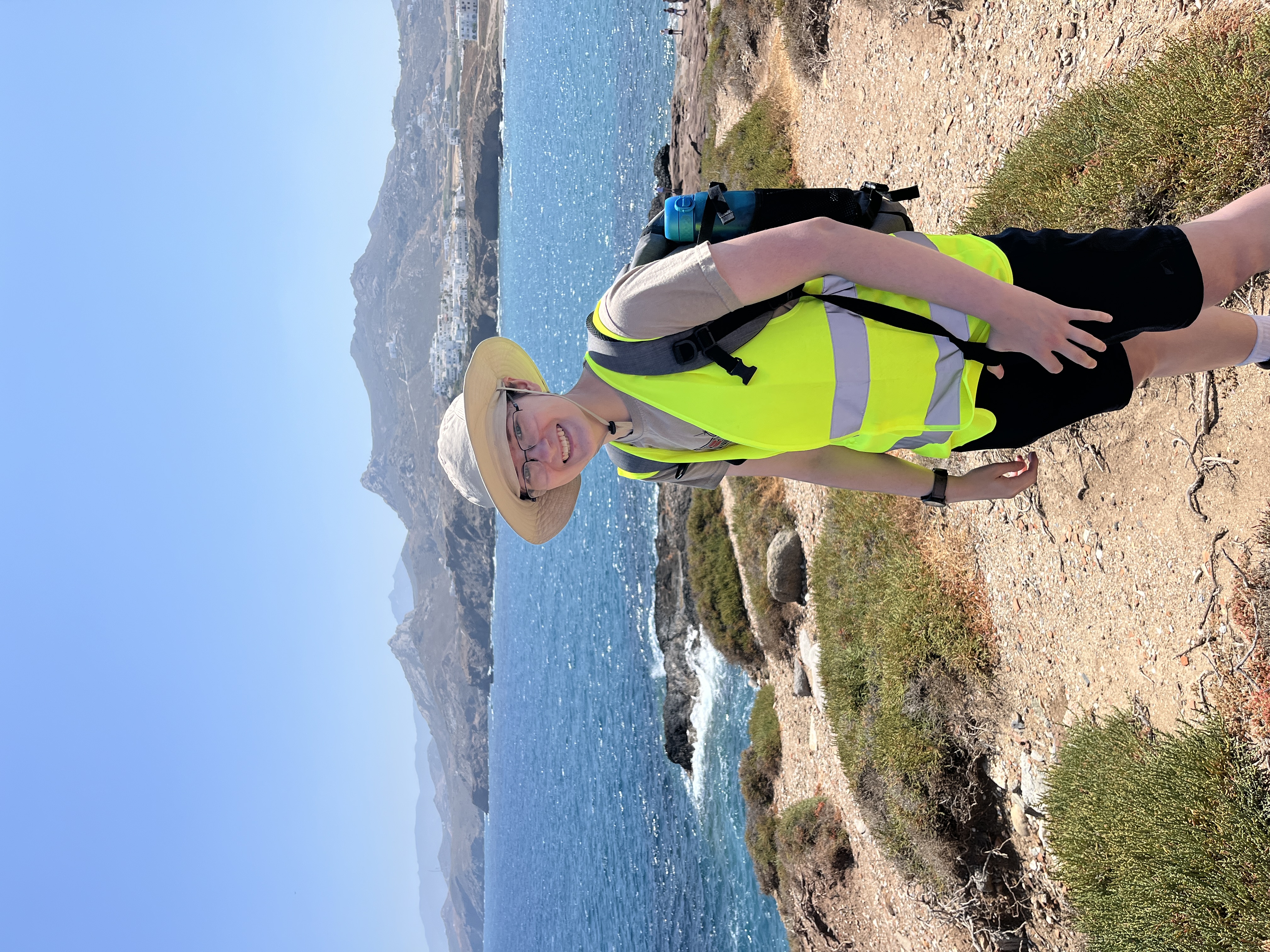 Devon surveying the Palatia islet (photo by Jess Paga).