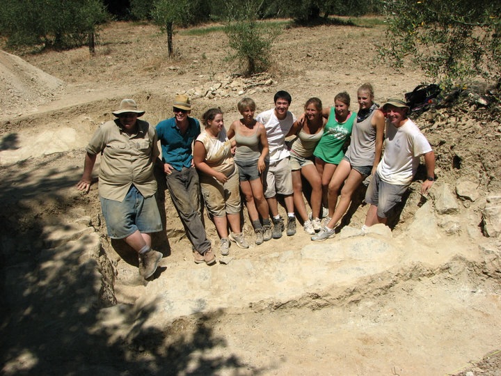 Morin with her colleagues at the Poggio Civitate Field School