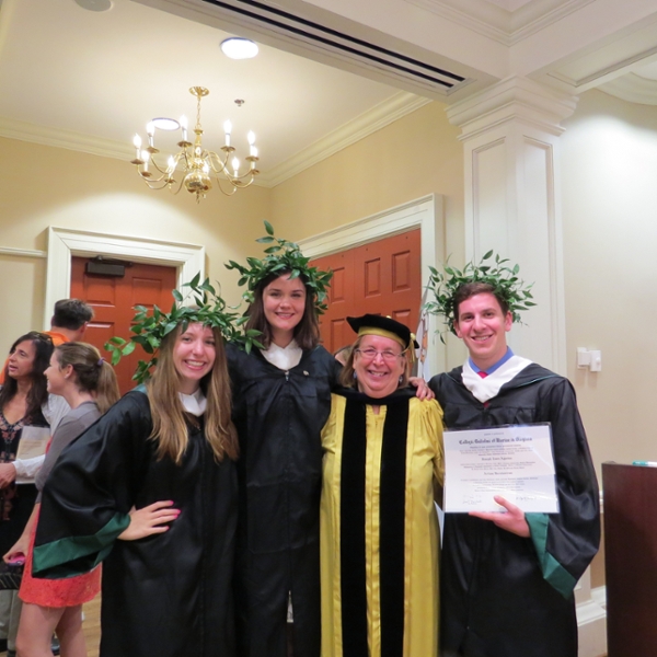 Prof. Spaeth with 2015 Graduates